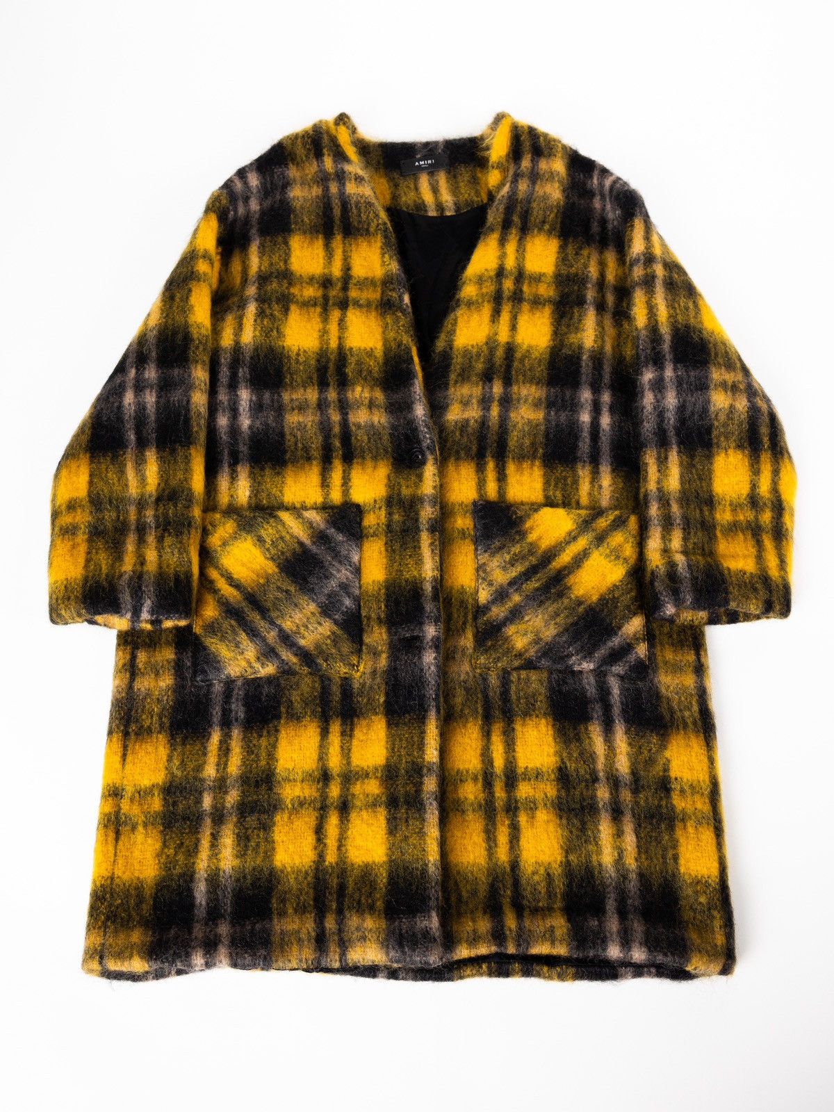 image of Amiri Mohair Cardigan Coat in Yellow, Men's (Size Small)