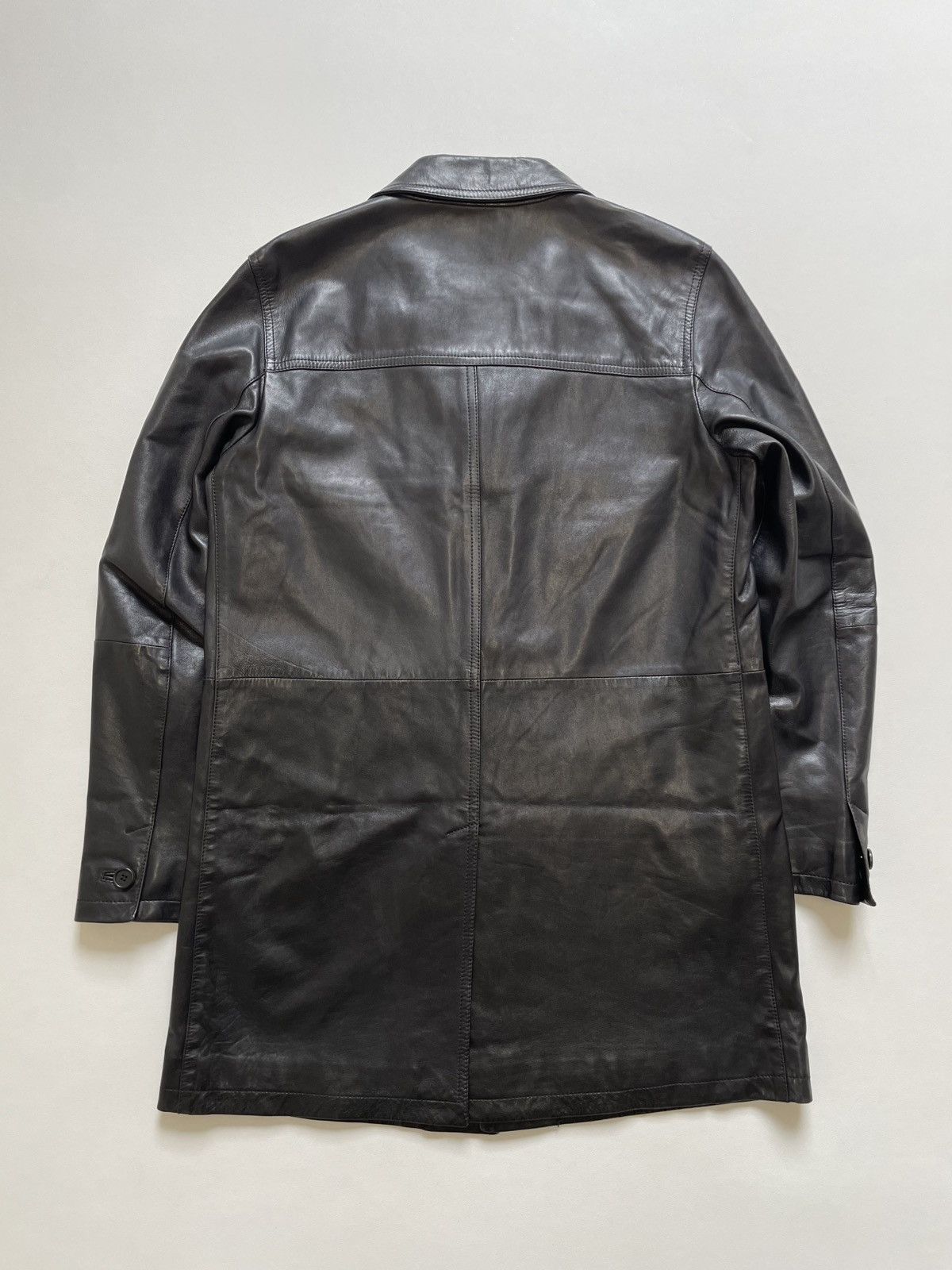 Prada A/W 06 Black Leather Overcoat Size US M / EU 48-50 / 2 - 15 Thumbnail