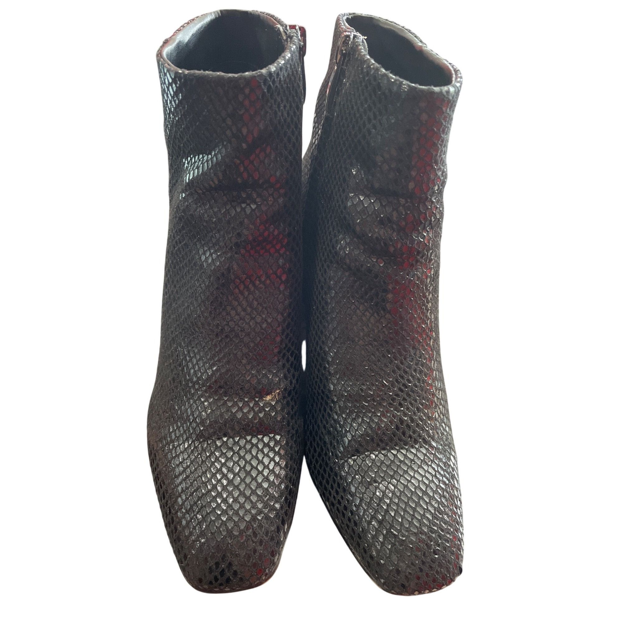 Franco Sarto Franco Sarto womans black Snake Print Ankle 3" inch boots SK Size US 7 / IT 37 - 13 Thumbnail