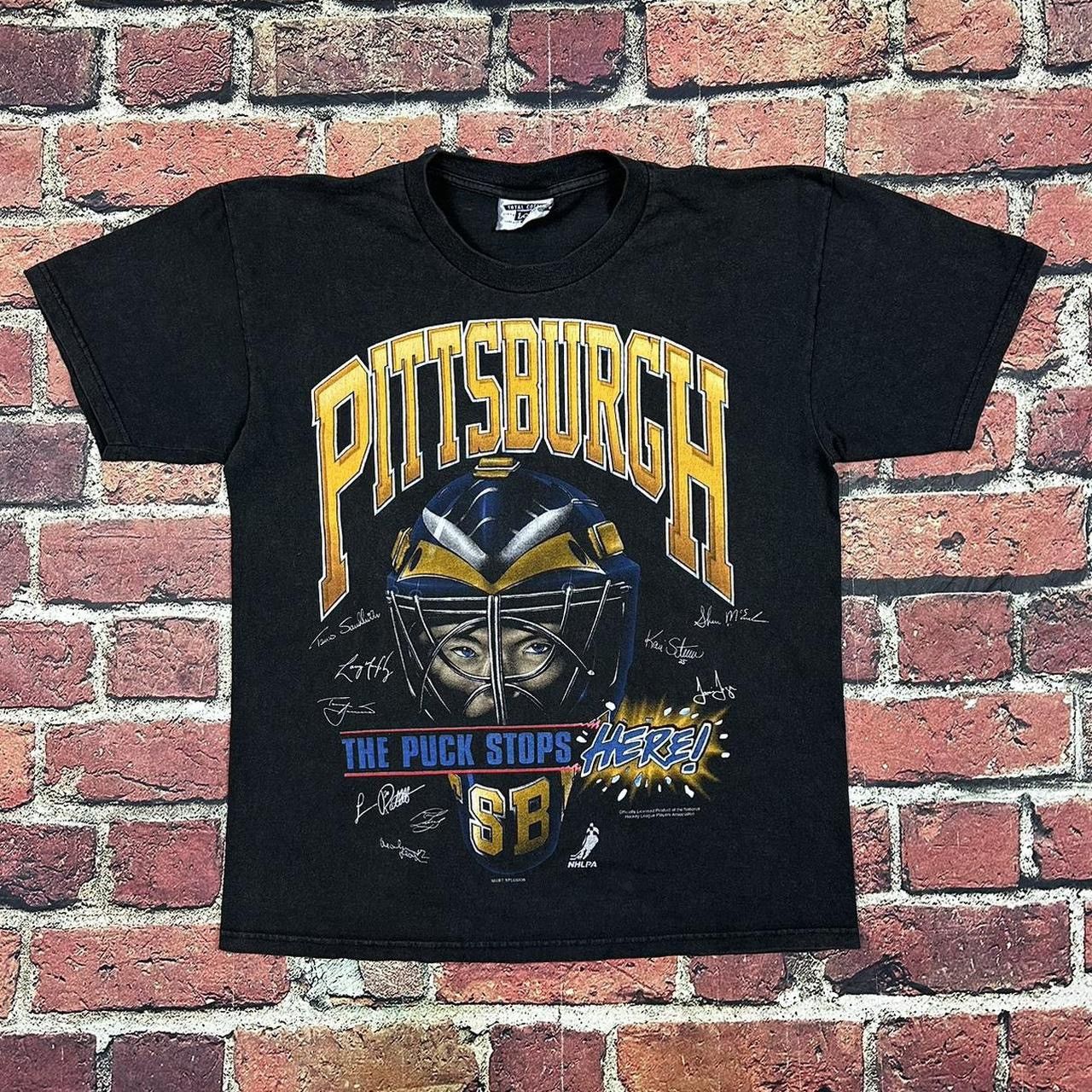 NHL Vintage 90s Pittsburgh Penguins Xplosion The Puck Stops Here Size US L / EU 52-54 / 3 - 1 Thumbnail