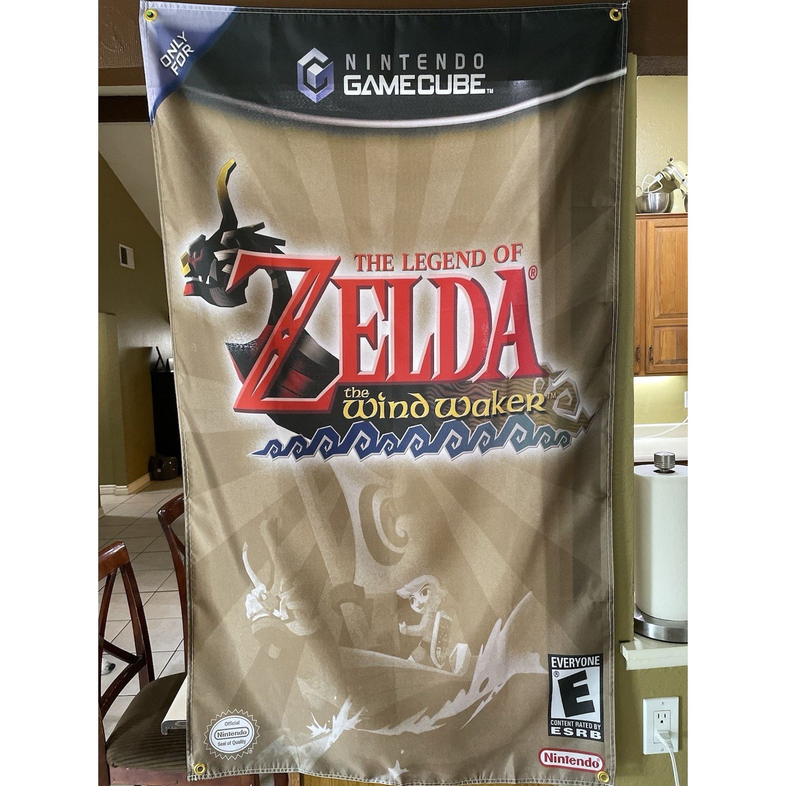 Nintendo Legend of Zelda The Wind Waker 5ft Flag Nintendo GameCube Size ONE SIZE - 1 Thumbnail