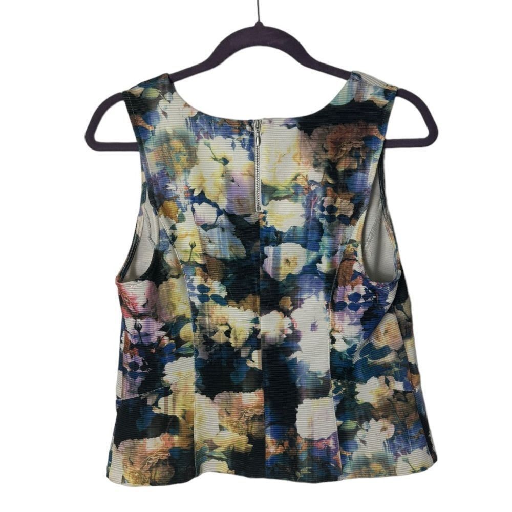 Robert Rodriguez Robert Rodriguez Sleeveless Abstract Floral Textured Blouse Size M / US 6-8 / IT 42-44 - 3 Thumbnail