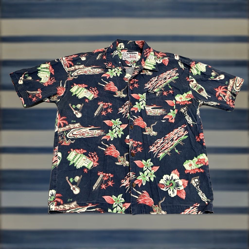 ALOHAS VINTAGE BC Ethic Biscuits & Gravy Button-Up Hawaiian Shirt USA Made XL Size US XL / EU 56 / 4 - 1 Thumbnail