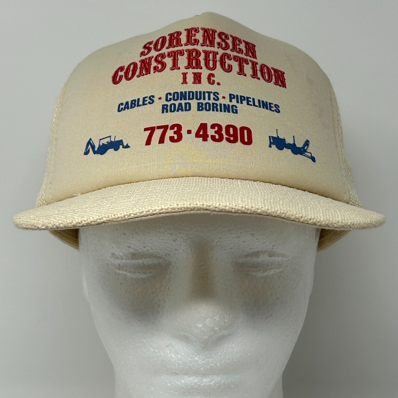 Vintage Vintage Sorensen Construction Inc Trucker Hat Baseball Cap M Size ONE SIZE - 2 Thumbnail