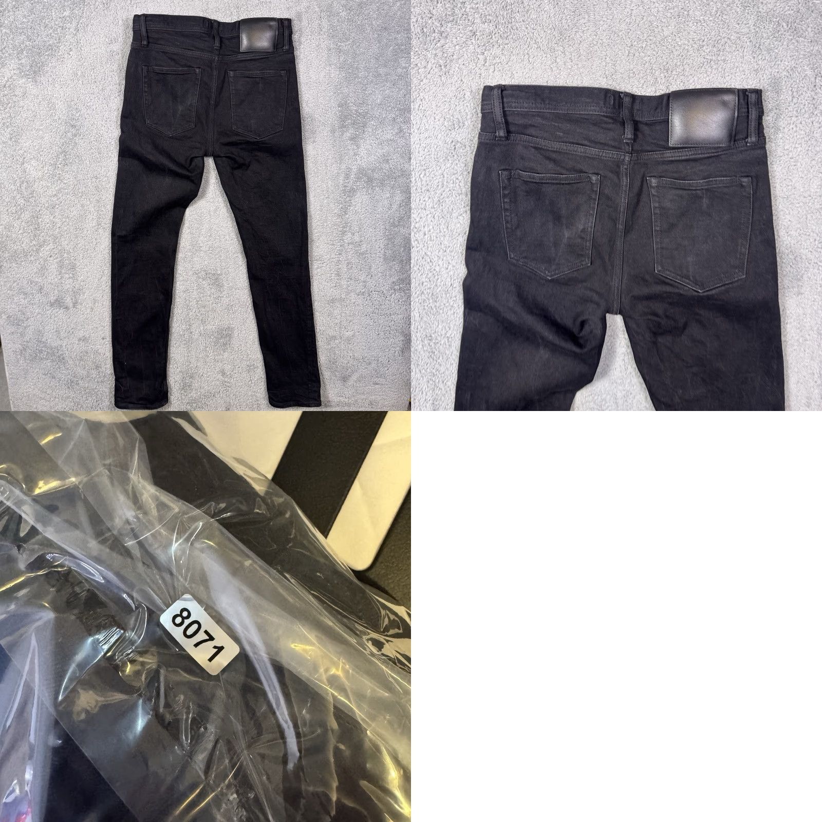 The Unbranded Brand Unbranded Jeans Mens 30x32 Raw Selvedge Skinny 11oz Stretch UB144 - Denim Regular 5-Pocket Black Cotton jeans Mens UB144 Size US 30 / EU 46 - 9 Thumbnail