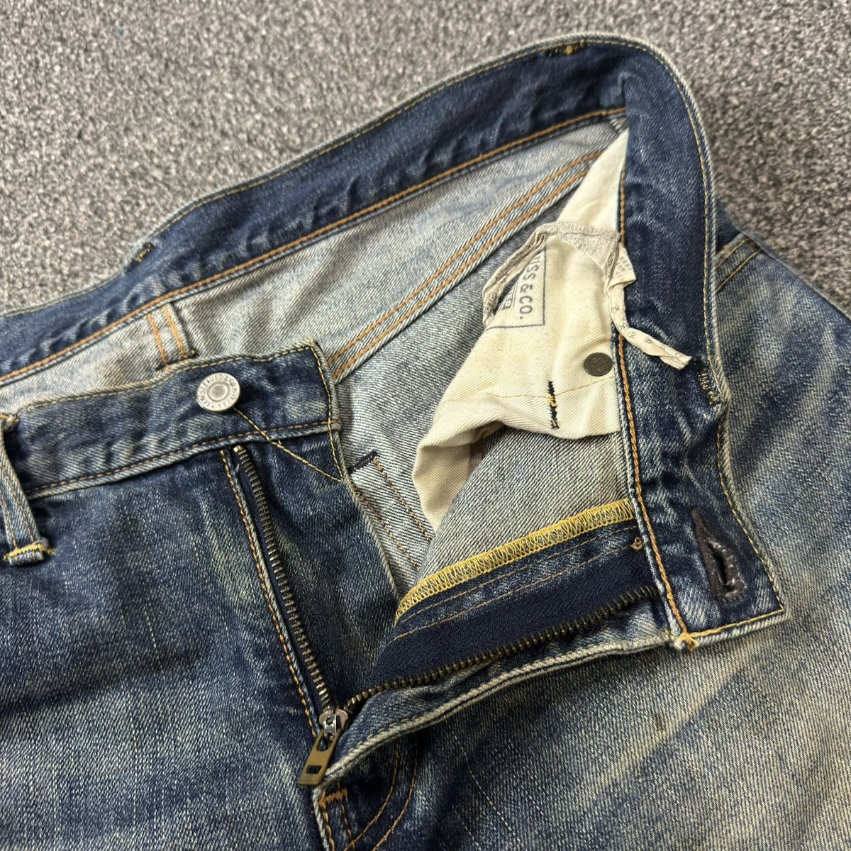 Engineered Garments × Levi's Vintage y2k Levis 502 Thrashed Distressed Dirty Washed Denim Size US 34 / EU 50 - 13 Thumbnail
