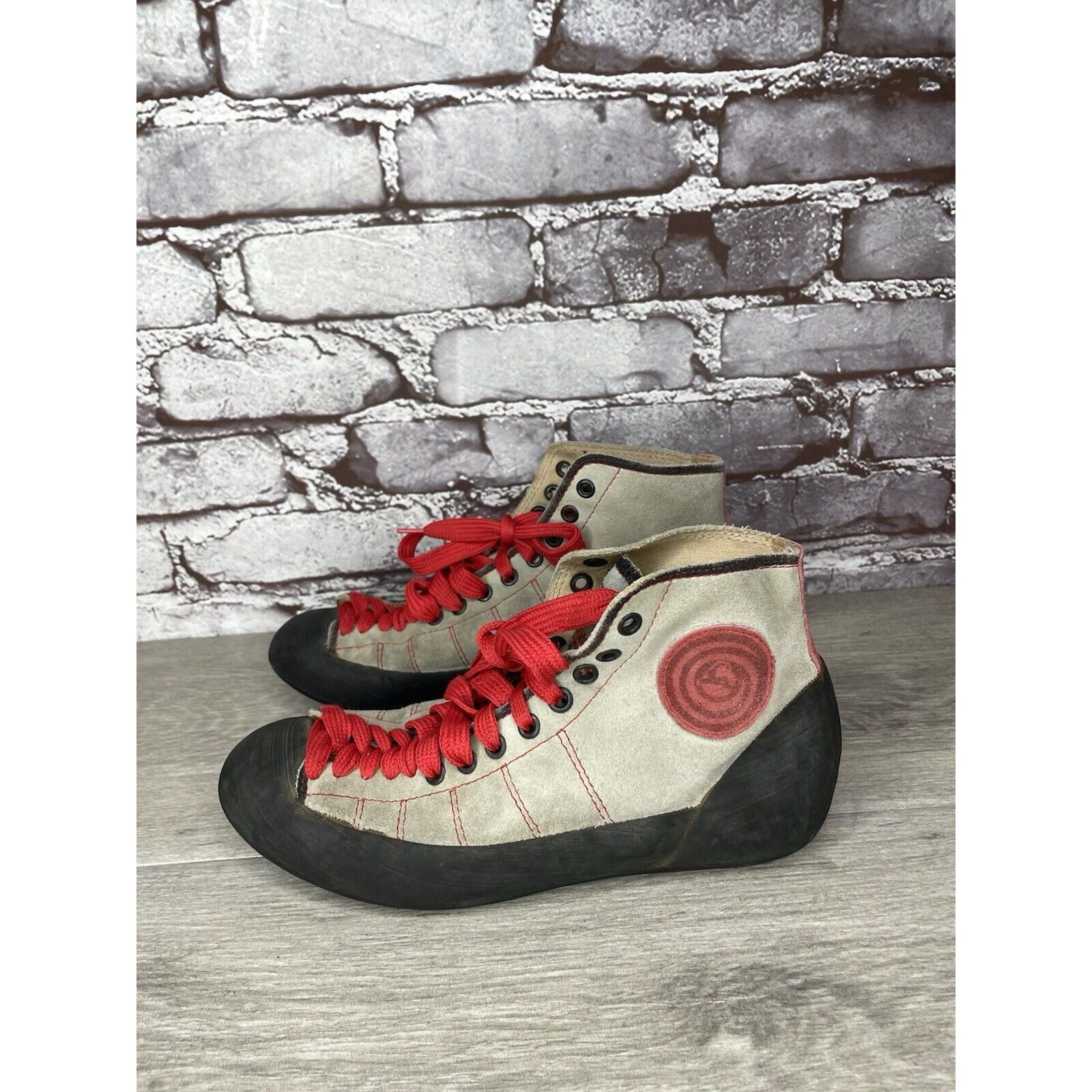 Other Boreal VTG Gray Fire High Tops Taupe Red Lace Climbing Shoes Size US 6 / IT 36 - 16 Thumbnail