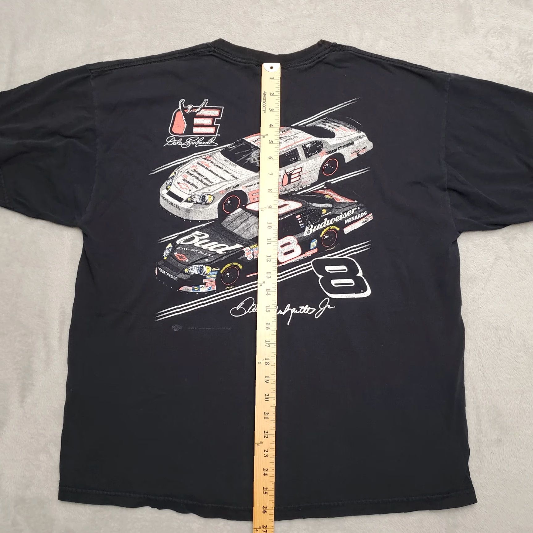 NASCAR VINTAGE Dale Earnhardt Nascar Shirt Mens XL Black Hall of Fame Tribute Jr TEE Size US XL / EU 56 / 4 - 7 Thumbnail