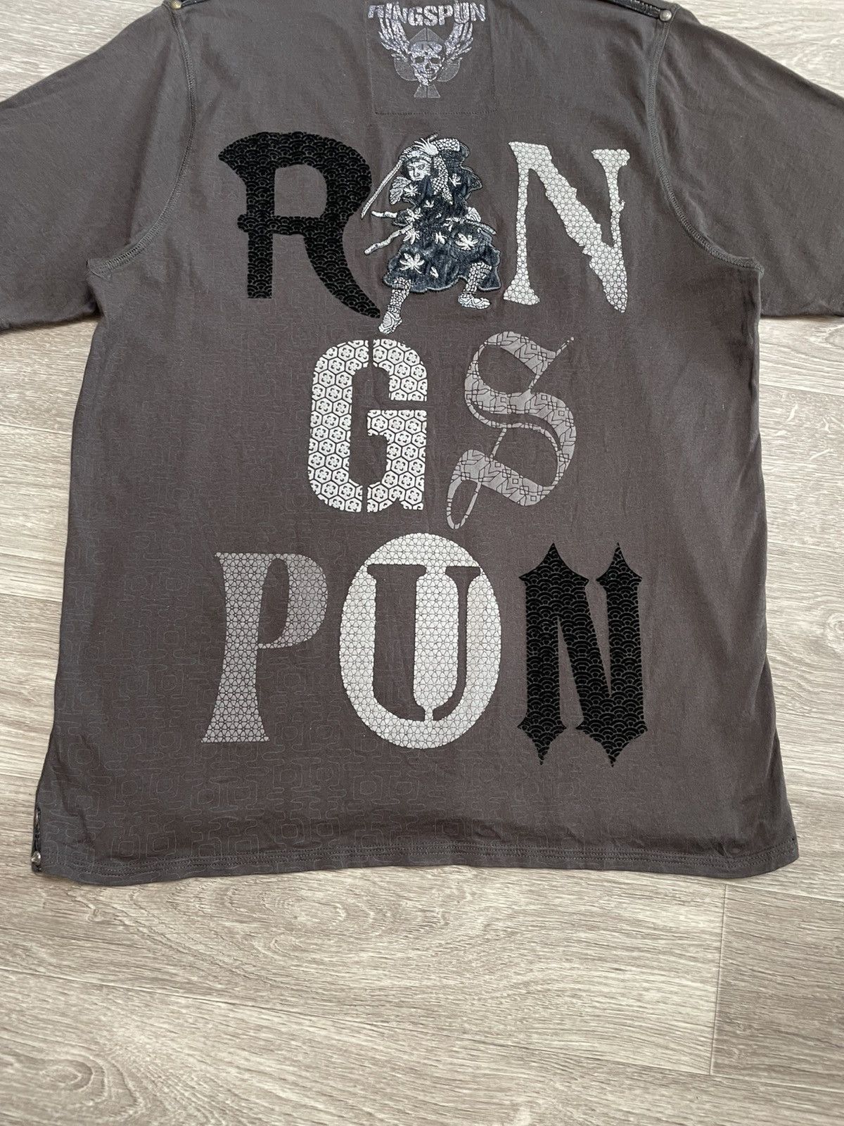 Ringspun Vintage Ringspun Art Of War Embroidered Samurai Japan Tee Size US XL / EU 56 / 4 - 13 Thumbnail