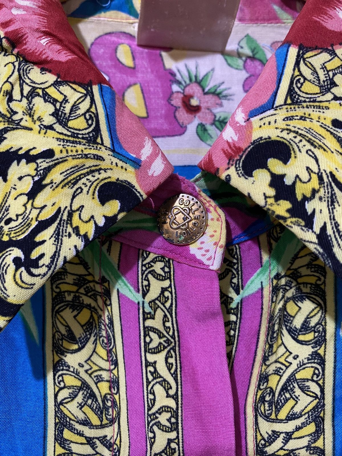 Other 90s Rare Mondi Boroque Silk Shirt Like Versace Size L / US 10 / IT 46 - 5 Thumbnail