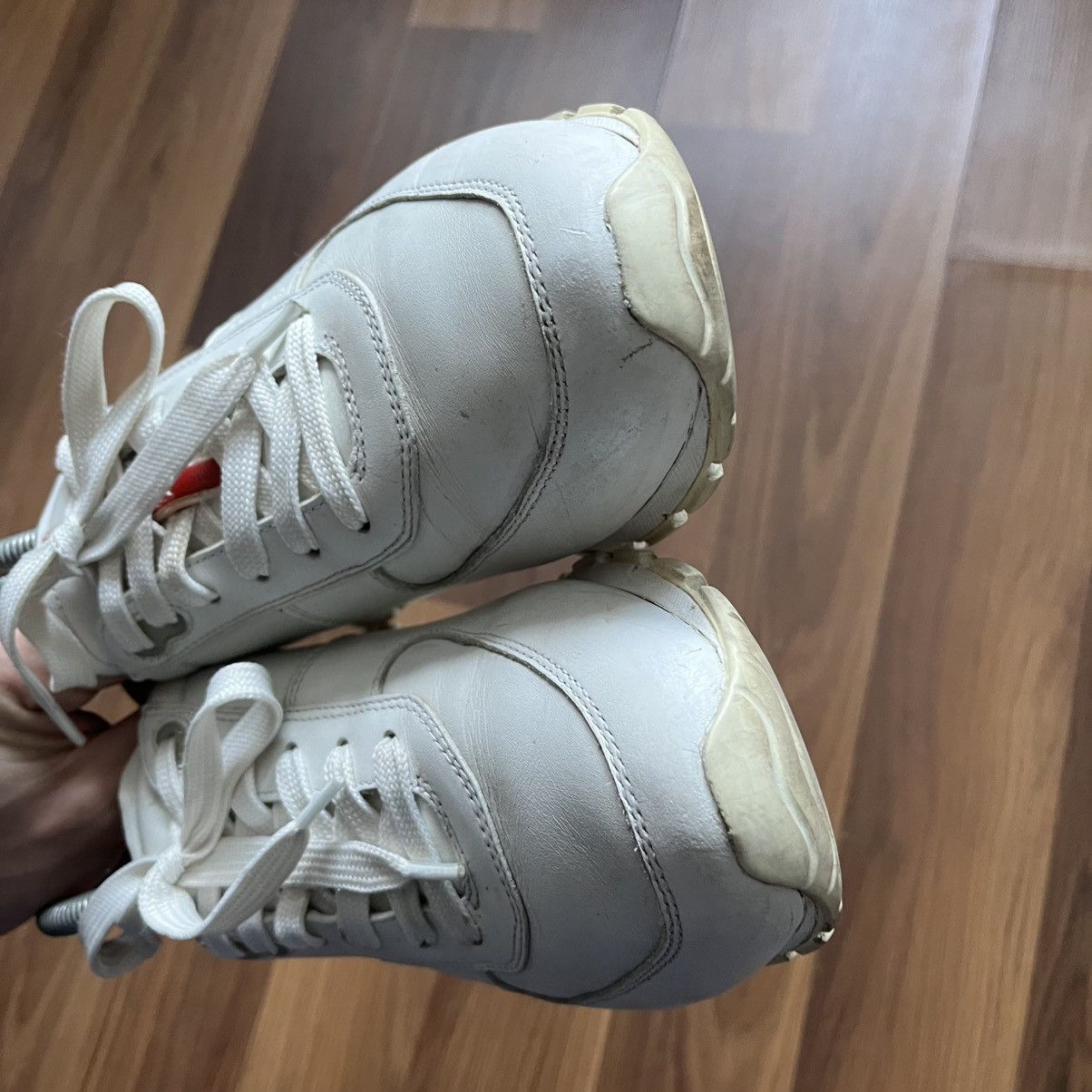 Prada Prada low-top sneakers white sneakers red label Size US 9 / EU 42 - 4 Thumbnail