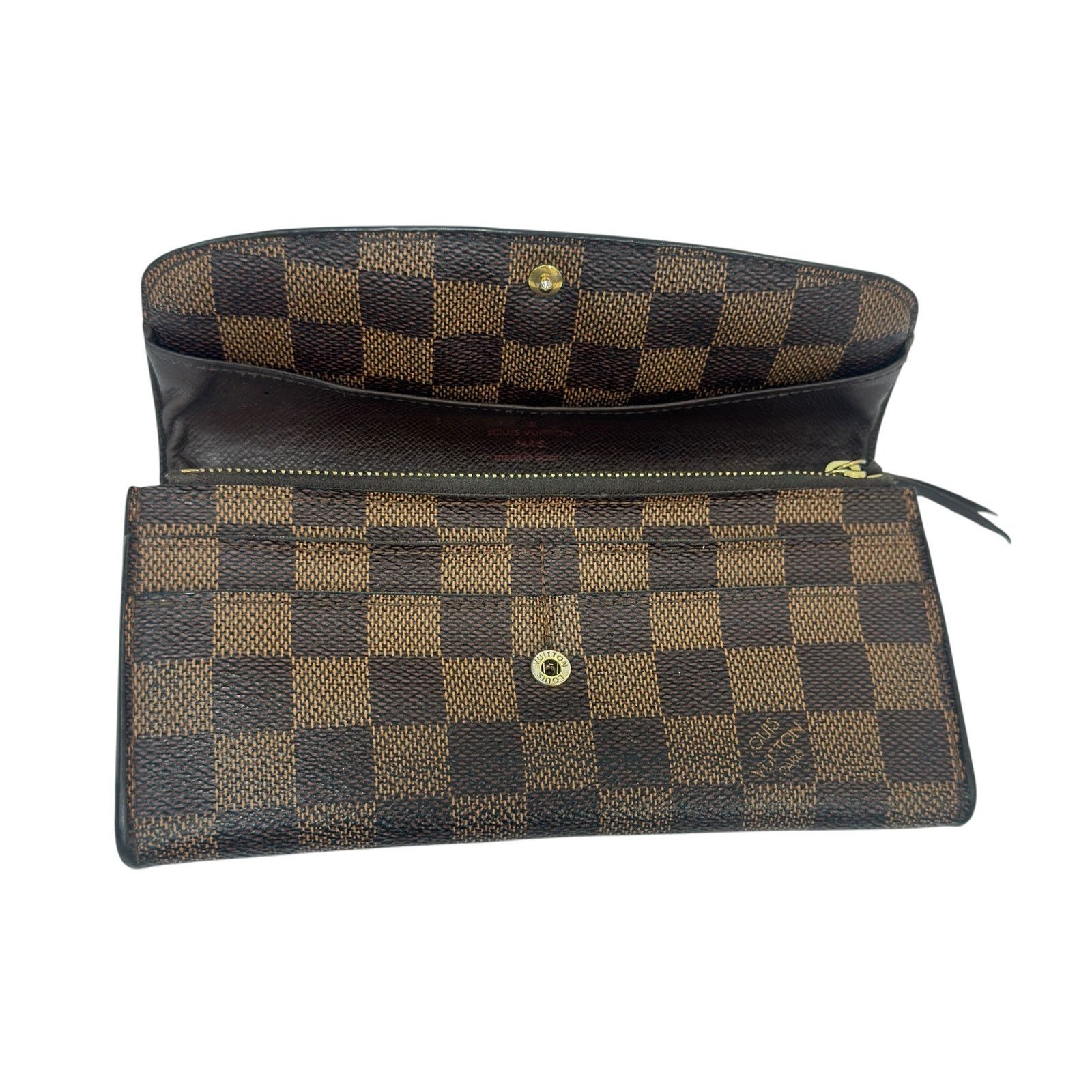 Louis Vuitton Louis Vuitton Damier Ebene Emilie Long Wallet Authentic LV Size ONE SIZE - 3 Thumbnail