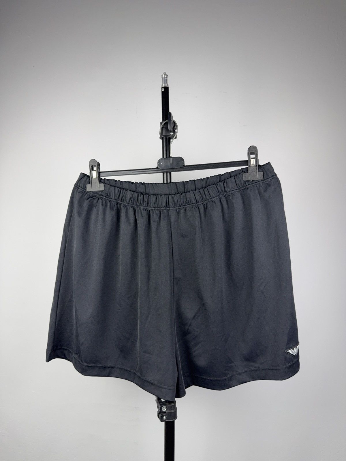 Emporio Armani 90s Retro Emporio Armani Black Swim Shorts Logo Patch L / 52 Size US 36 / EU 52 - 1 Thumbnail