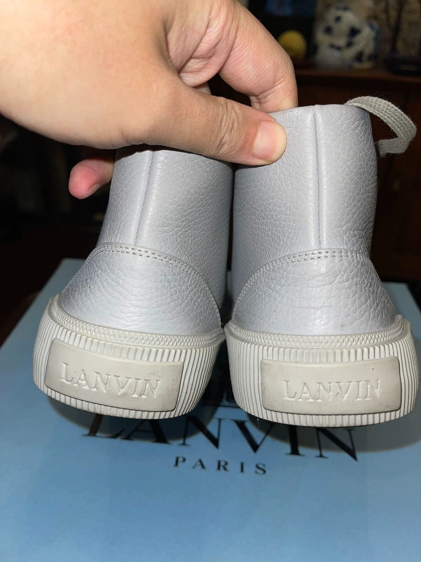 Lanvin Lanvin Mid-Top Pearl Gray Sneaker US 7 Size US 7 / EU 40 - 3 Thumbnail