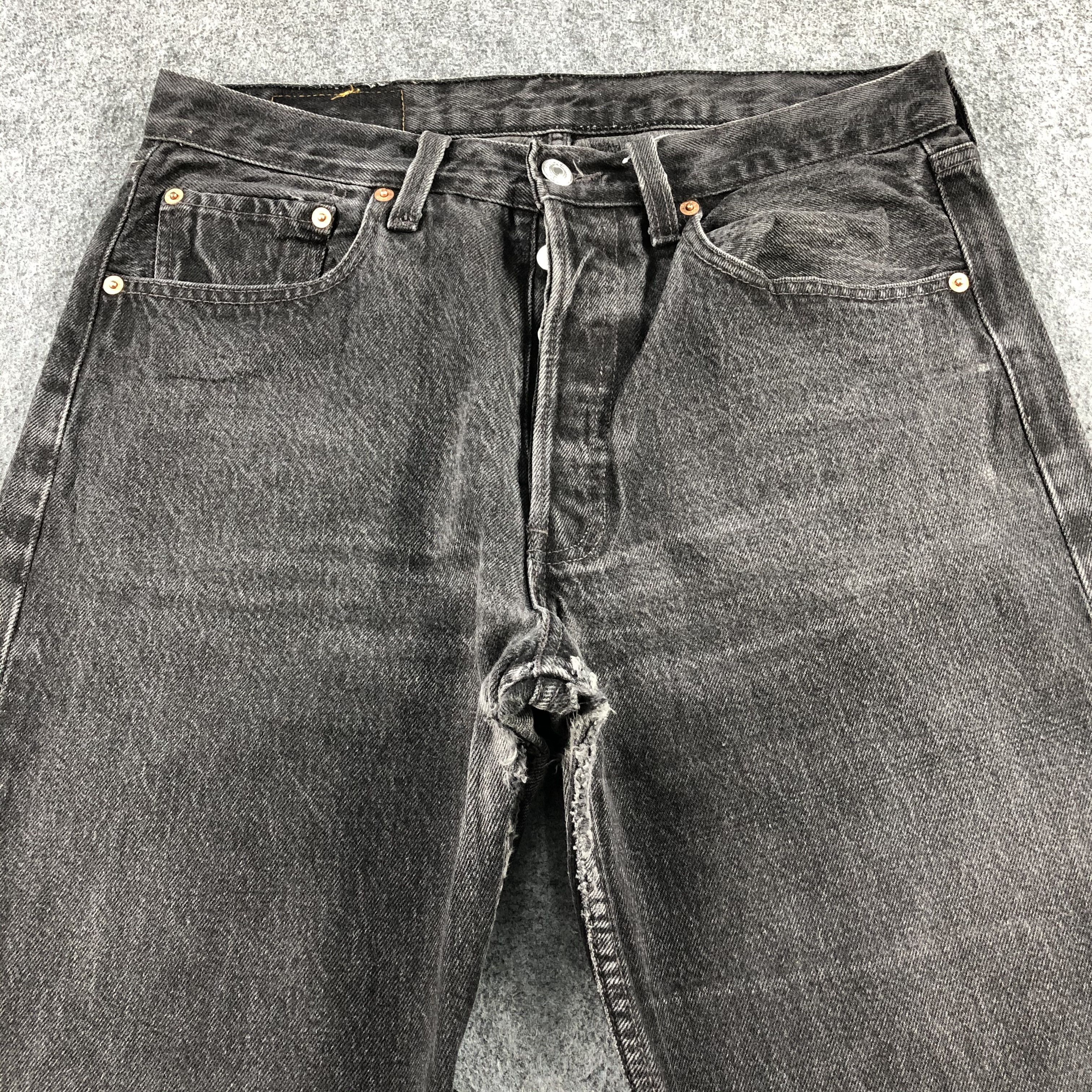 Levi's Vintage 90s Distress Levis 501 Jeans-J1418 Size US 32 / EU 48 - 3 Thumbnail