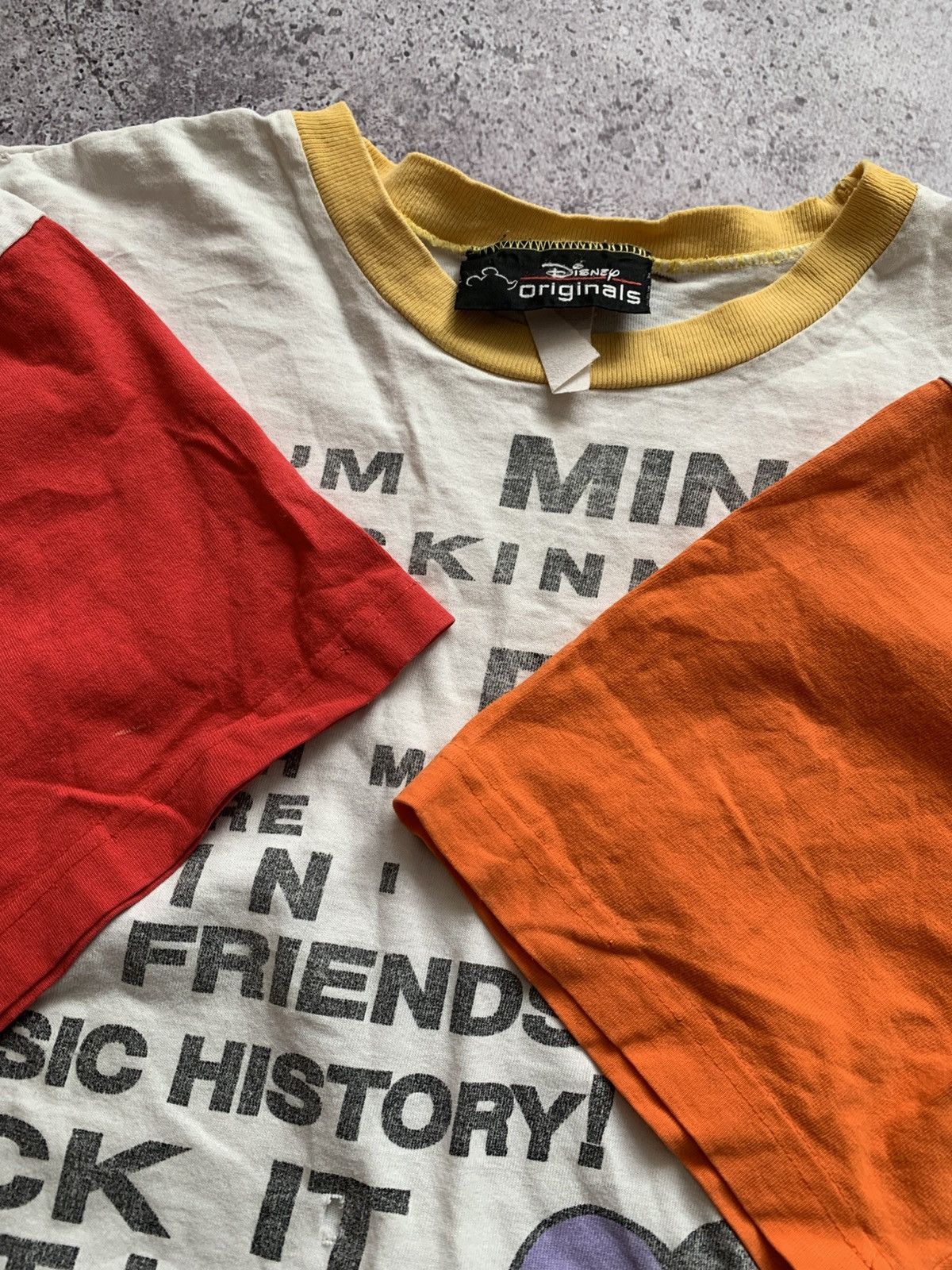 Disney 🔥VINTAGE DISNEY 90s MICKEY & DONALD DUC TRASHED TSHIRT Size US XL / EU 56 / 4 - 18 Thumbnail