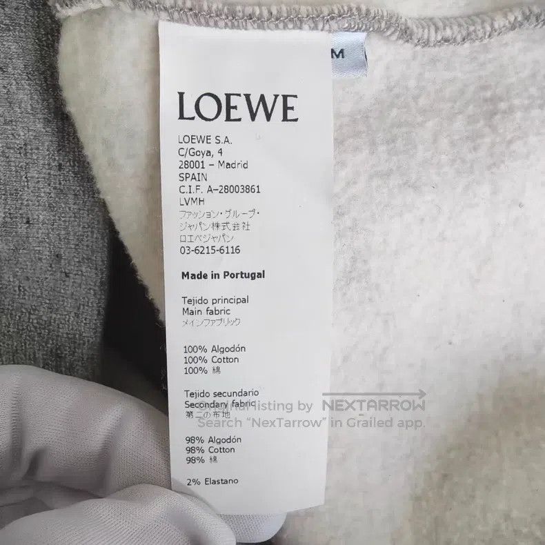 Loewe Loewe Gray Embroidered Logo Long Hooded Sweatshirt Size US M / EU 48-50 / 2 - 4 Thumbnail