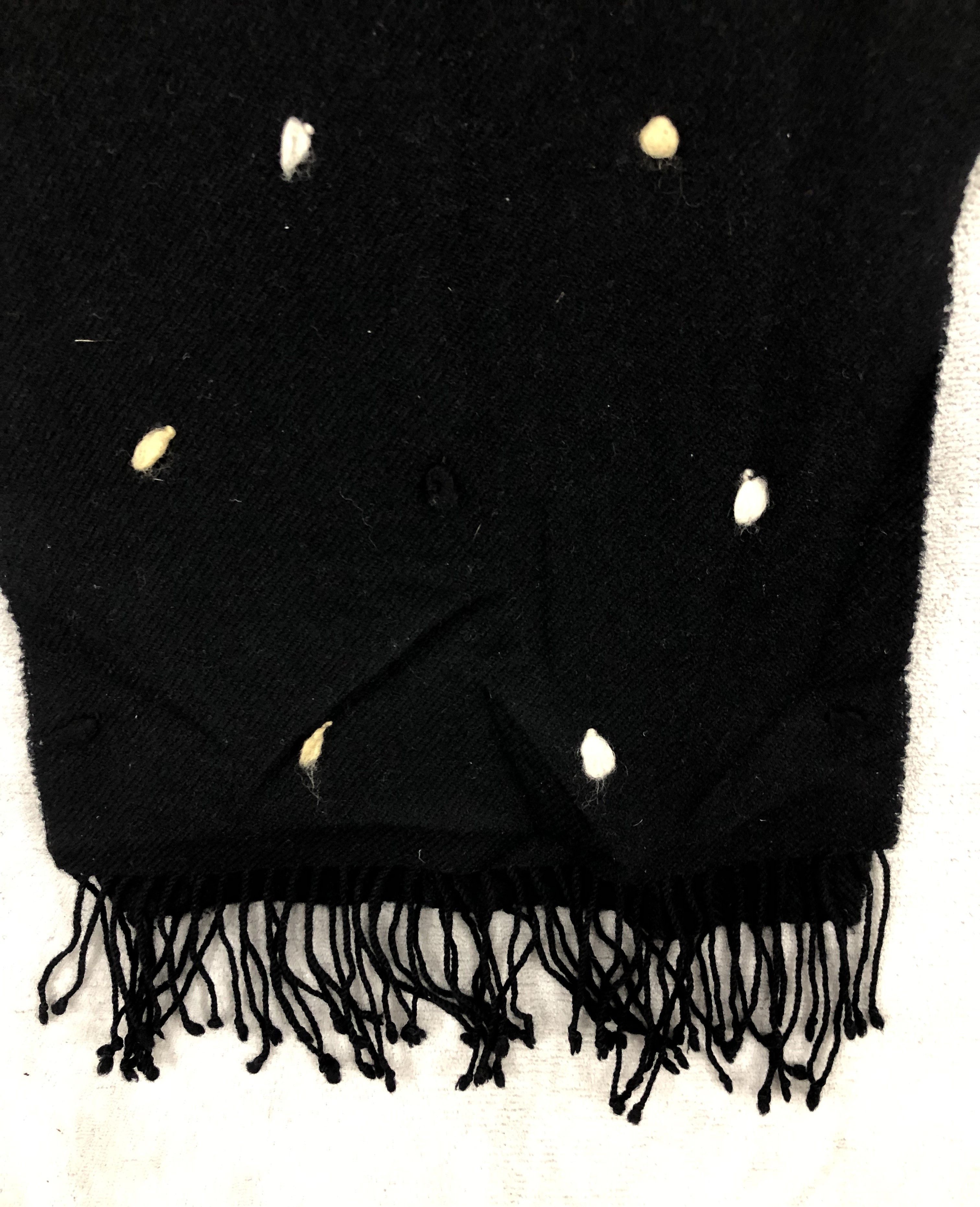 Japanese Brand Mimis Black Cashmere Scarf Muffler Neck scarf Size ONE SIZE - 3 Thumbnail