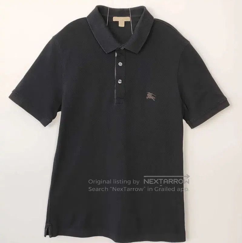Burberry Burberry Black Cotton Men's Polo Shirt. Size US S / EU 44-46 / 1 - 1 Thumbnail
