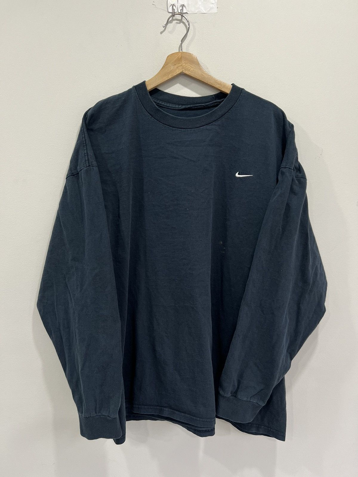 Nike × Vintage Vintage Nike Longsleeve Shirt swoosh check Size US XL / EU 56 / 4 - 1 Thumbnail