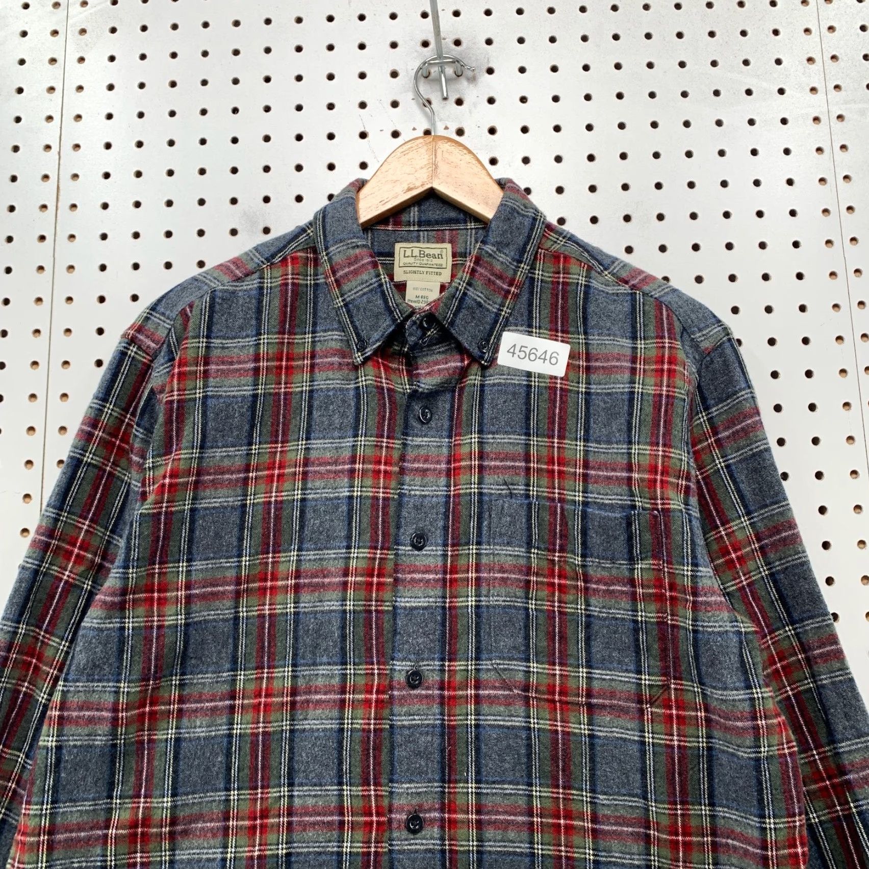 Vintage L.L. Bean Flannel Shirt Mens M Gray Red Plaid Long Sleeve Button-Up Casual Winter Fall Outdoor Size US M / EU 48-50 / 2 - 7 Thumbnail