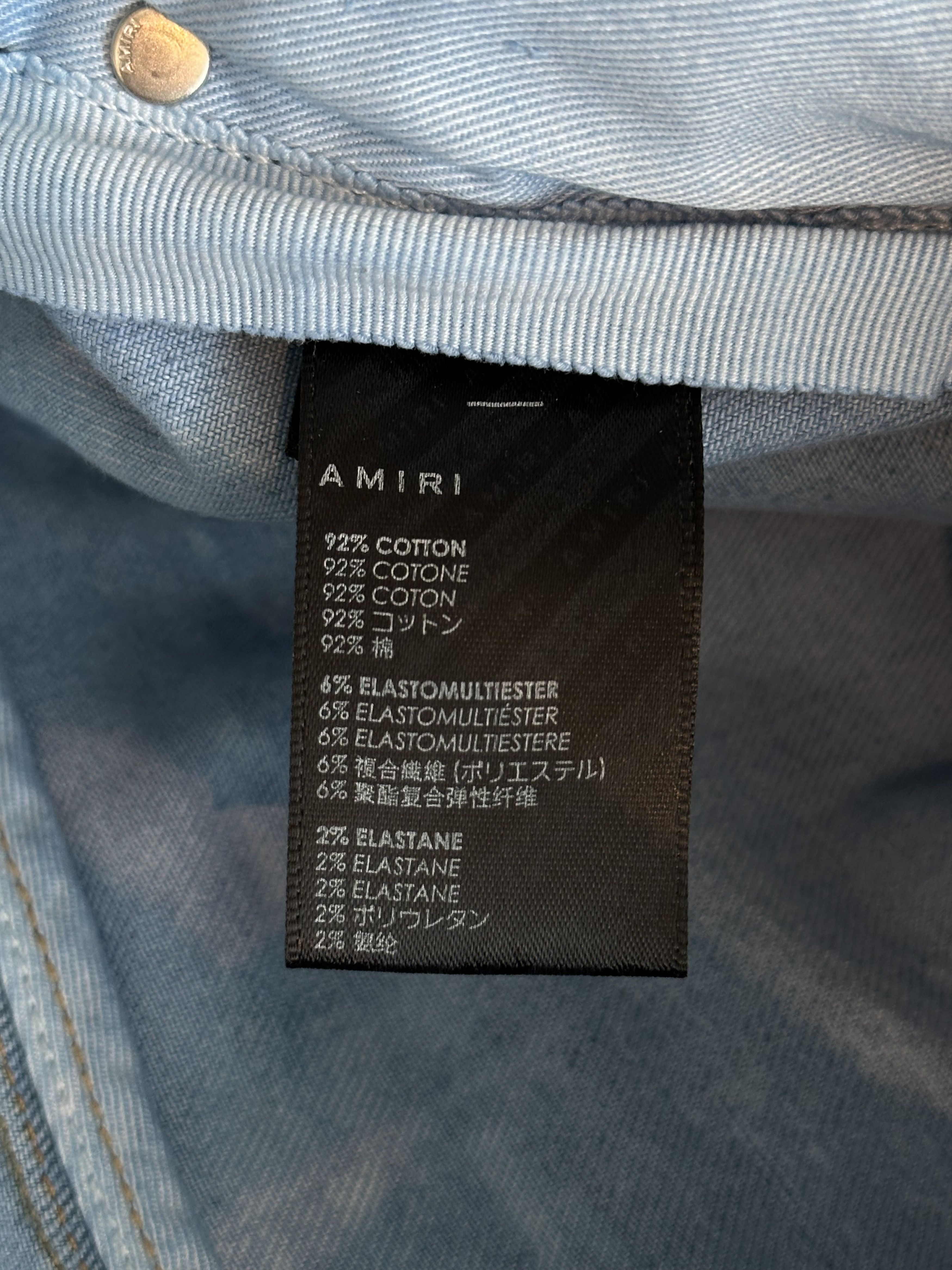 Amiri Amiri Overdyed Blue Mesh Patch MX1 Jeans Size US 30 / EU 46 - 4 Thumbnail