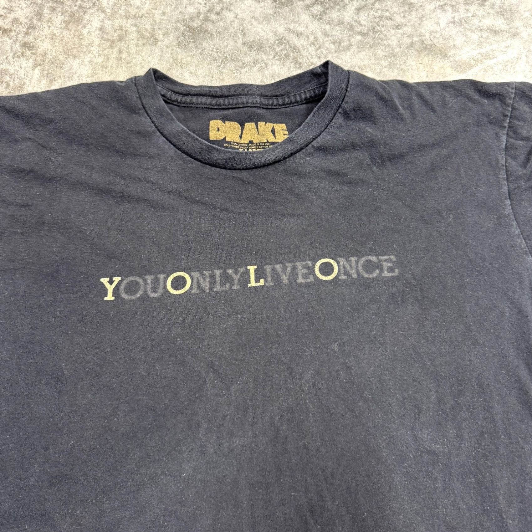 Vintage Drake Shirt Mens XL Black Club Paradise Tour You Only Live Once Tee Size US XL / EU 56 / 4 - 3 Thumbnail