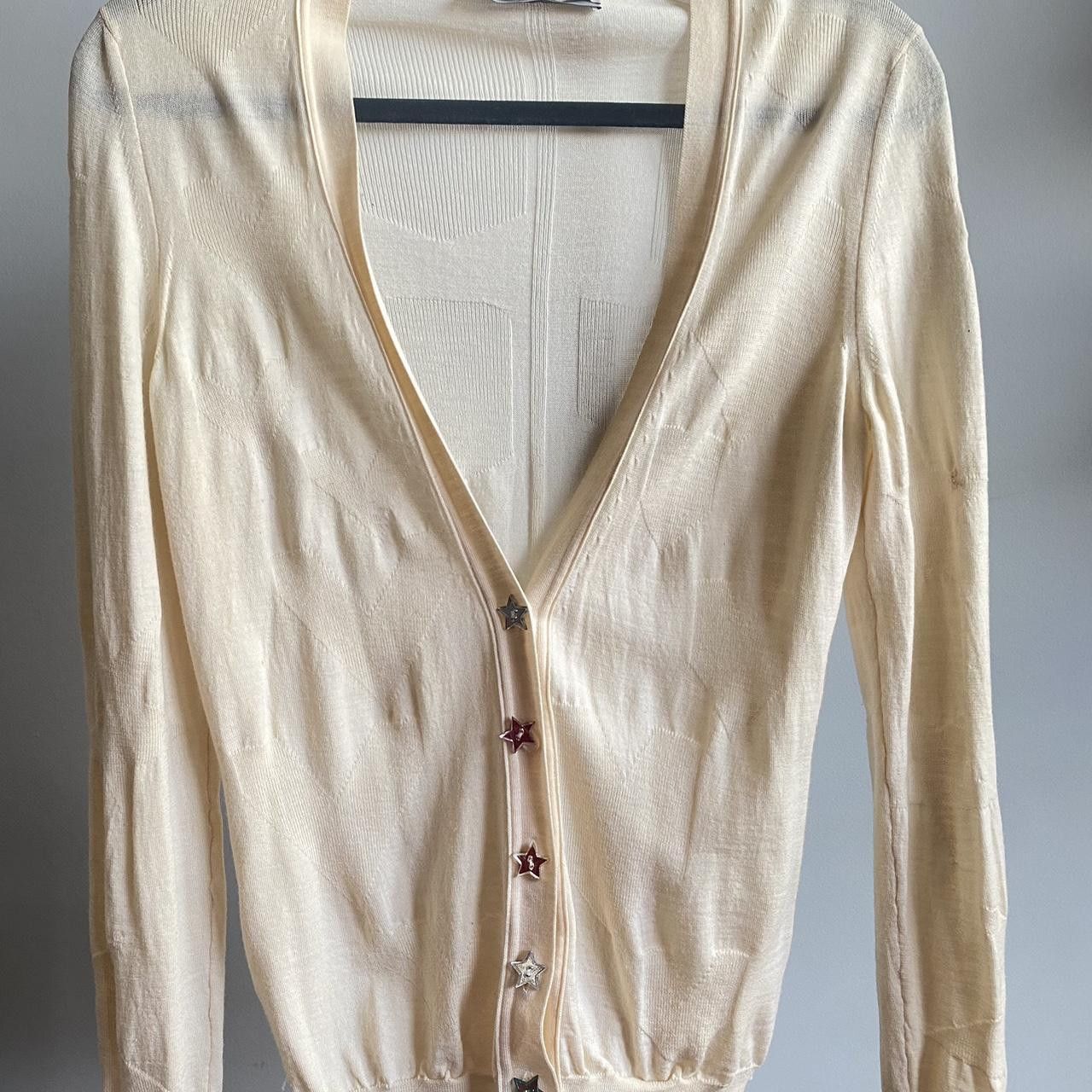 image of YVES Saint Laurent Vintage Cardigan in Cream, Women's (Size XS)