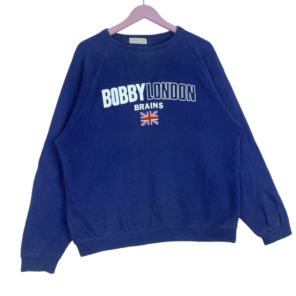 Designer × Vintage 80/90 Bobby London Brains Sweatshirt Pullover Jumper Size US L / EU 52-54 / 3 - 4 Thumbnail