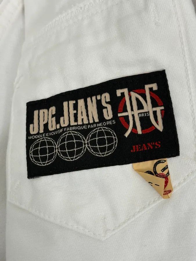 Jean Paul Gaultier 2000s Jean Paul Gaultier White Belted Denim Jacket Size M / US 6-8 / IT 42-44 - 12 Thumbnail