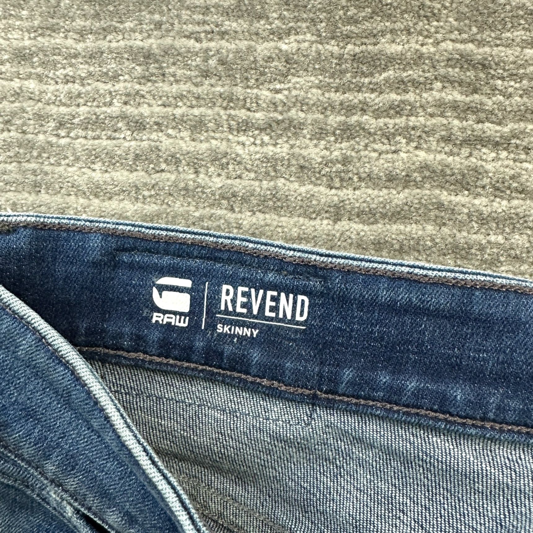G-Star G Star Raw Jeans Mens 36x36 Blue Denim Revend Skinny Size US 36 / EU 52 - 7 Thumbnail