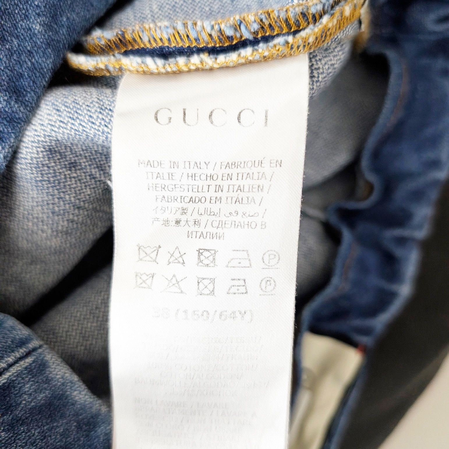 Gucci Gucci Marble Washed Cotton Stretch Size 25" / US 0 / IT 36 - 4 Thumbnail