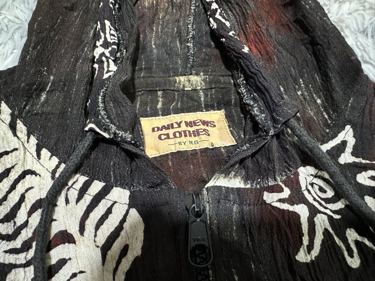 KMRii 🔥Sick Y2K Daily News Ethnic Rayon Hoodie Size US XL / EU 56 / 4 - 7 Thumbnail