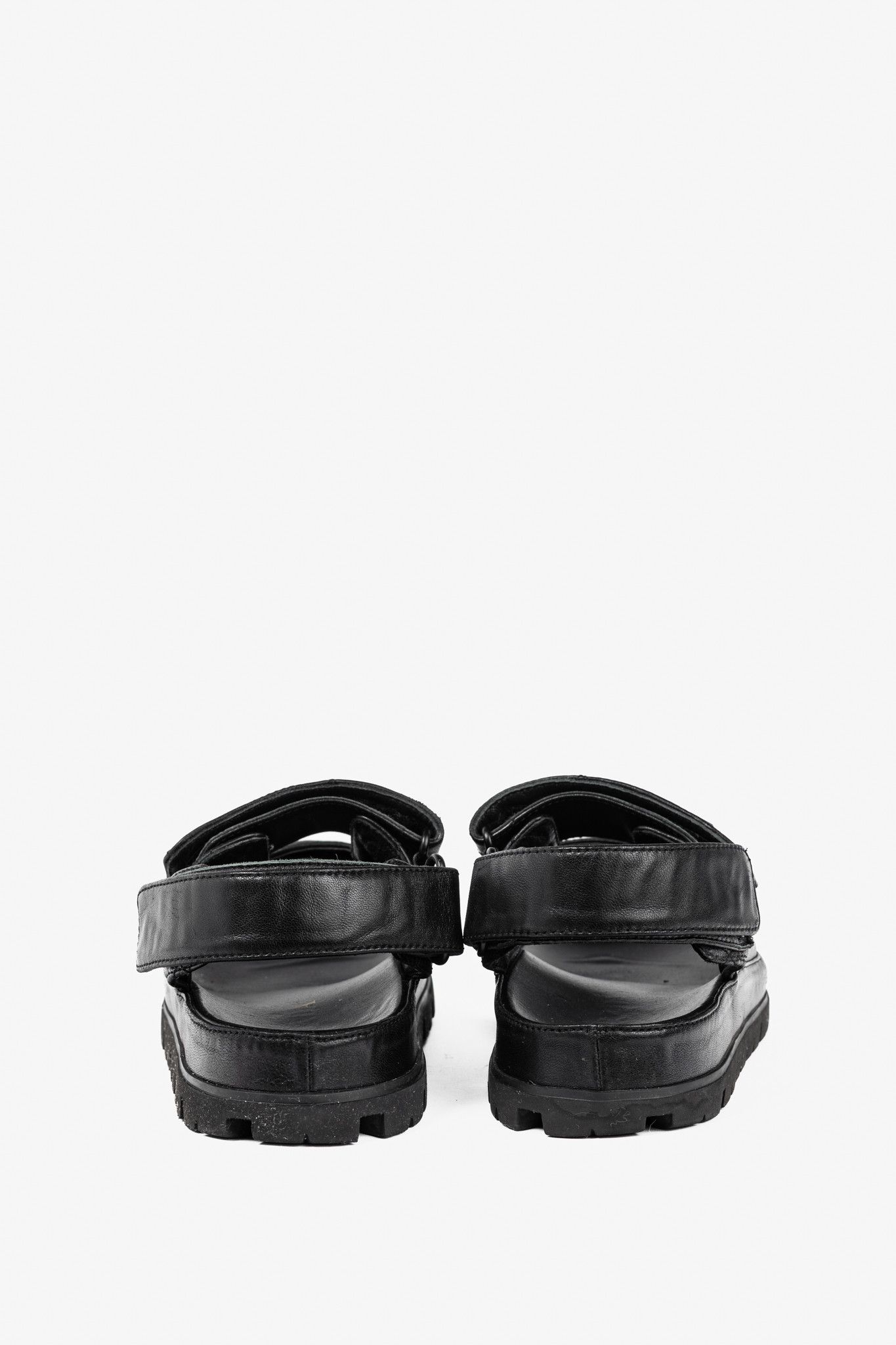 Prada Prada Black Quilted Lamb Leather Sandals Size US 5.5 / IT 35.5 - 4 Thumbnail