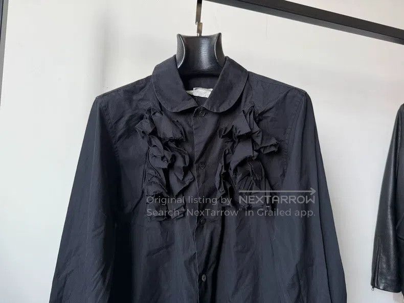 Comme des Garcons Comme Des Garcons Black vintage pleated floral shirt top Size L / US 10 / IT 46 - 3 Thumbnail