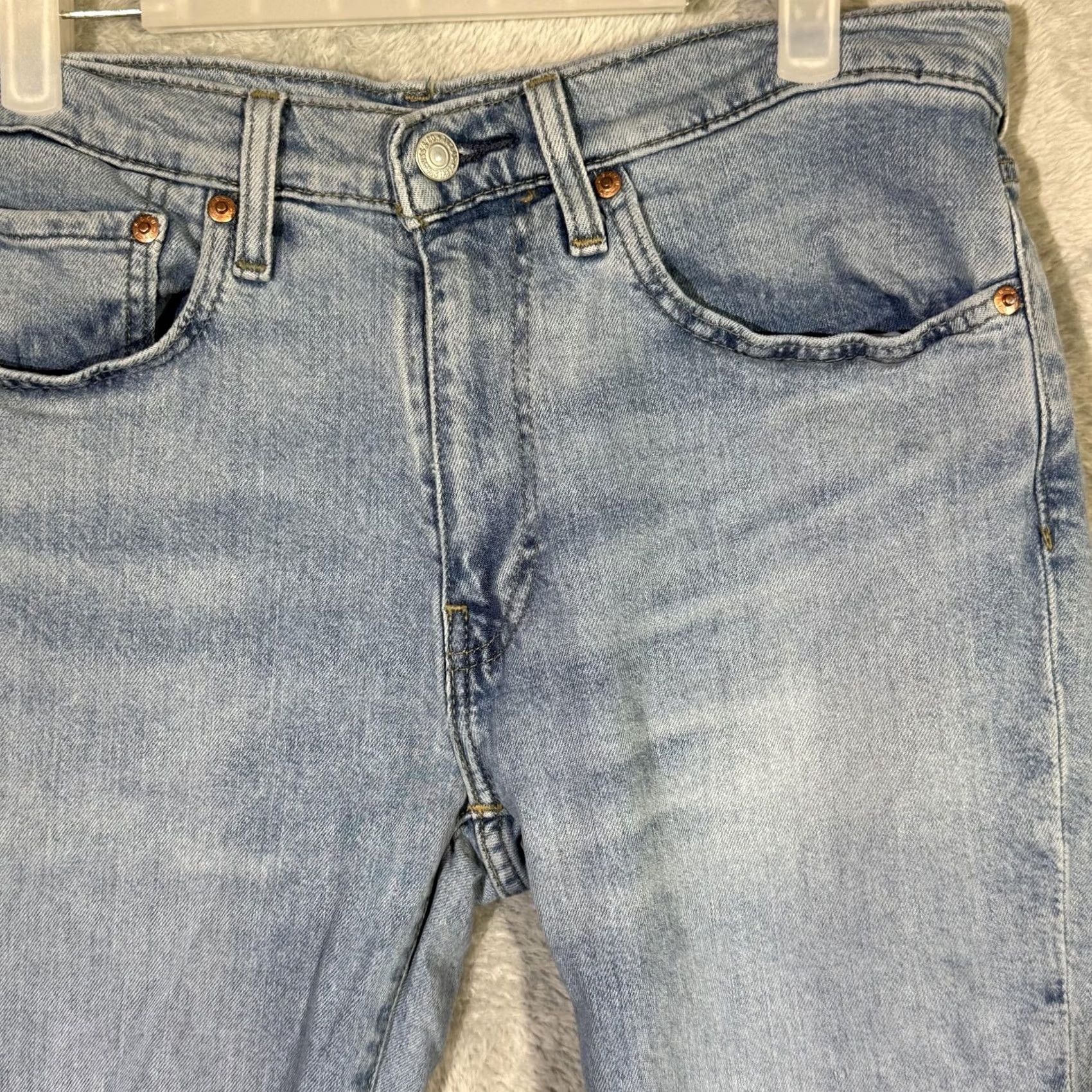 Levi's VINTAGE Levis 511 Jeans Mens 32x30 Slim Fit Tapered Stretch Light Wash Denim Zip Fly Size US 32 / EU 48 - 4 Thumbnail