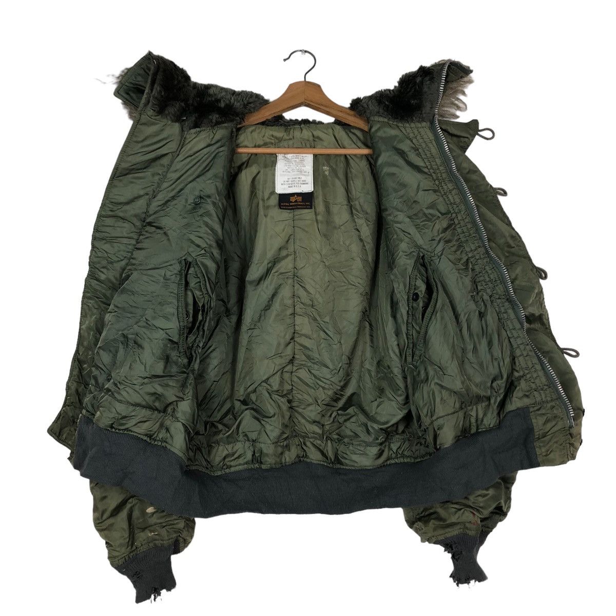 Vintage 🔥Vintage Bomber Jacket Alpha Industries USA Mink Fur Hoodie Size US M / EU 48-50 / 2 - 13 Thumbnail