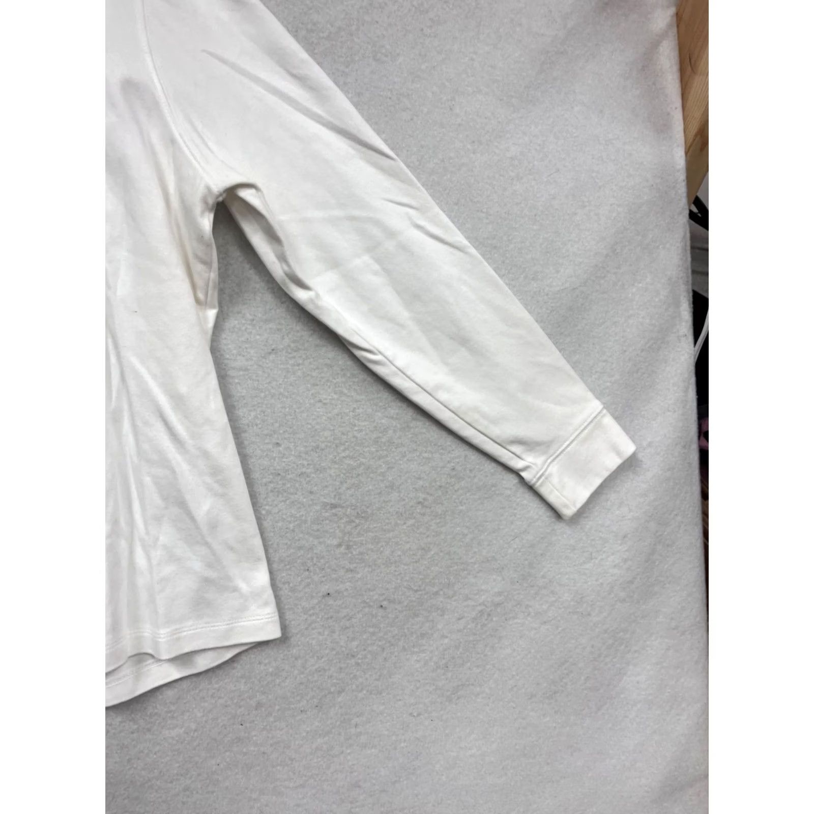 Vintage L.L. Bean Turtleneck Top Shirt Womens M White Long Sleeve Cotton Polyester N/A Size M / US 6-8 / IT 42-44 - 5 Thumbnail