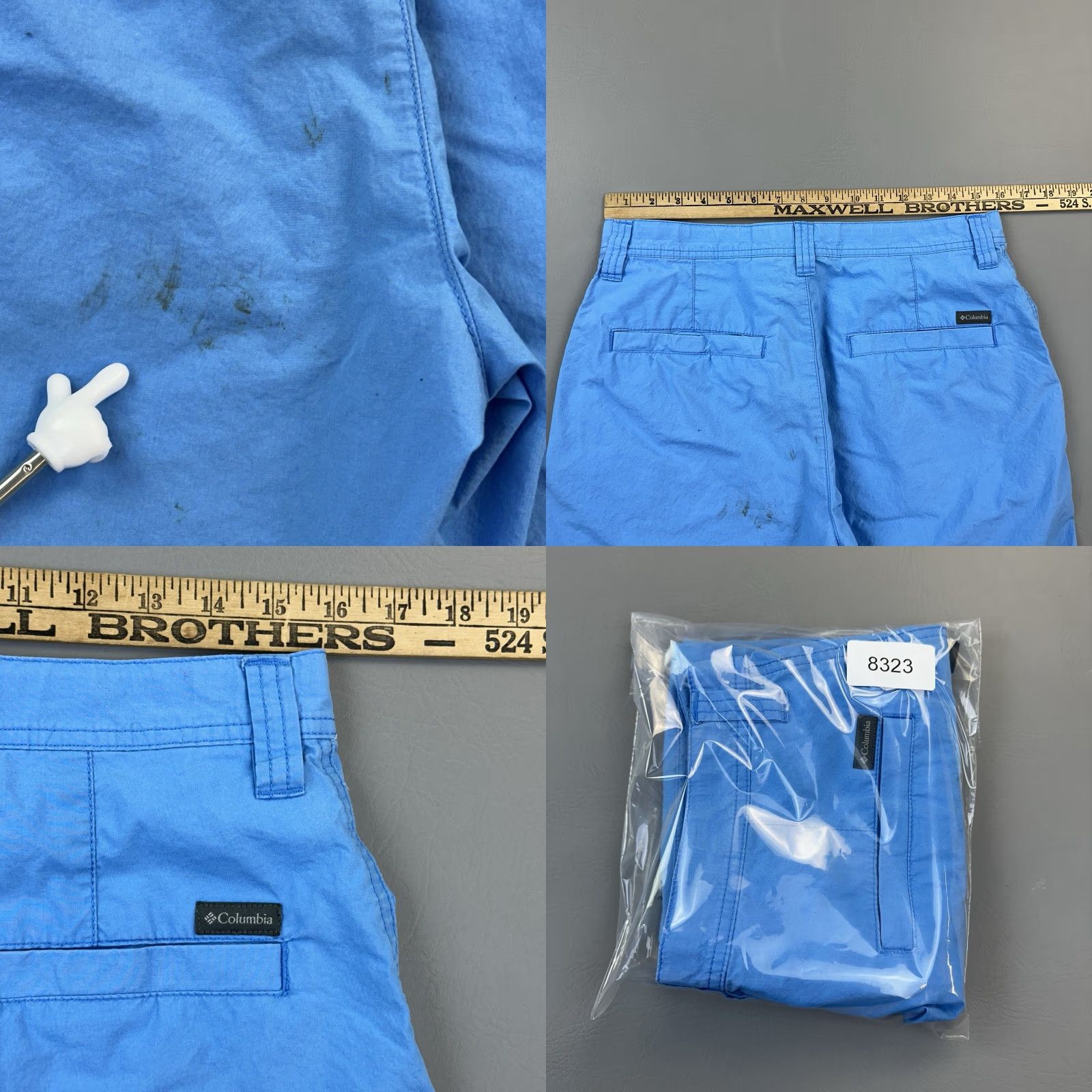 Vintage VINTAGE Columbia Washed Out Shorts Mens 32 Blue 8" Flat Front Fishing Hiking Outdoors Size US 32 / EU 48 - 8 Thumbnail