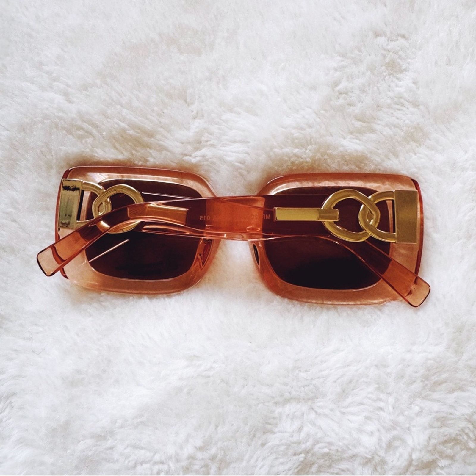 Other Camille Clear Coral Oversized Square Sunglasses Size ONE SIZE - 11 Thumbnail