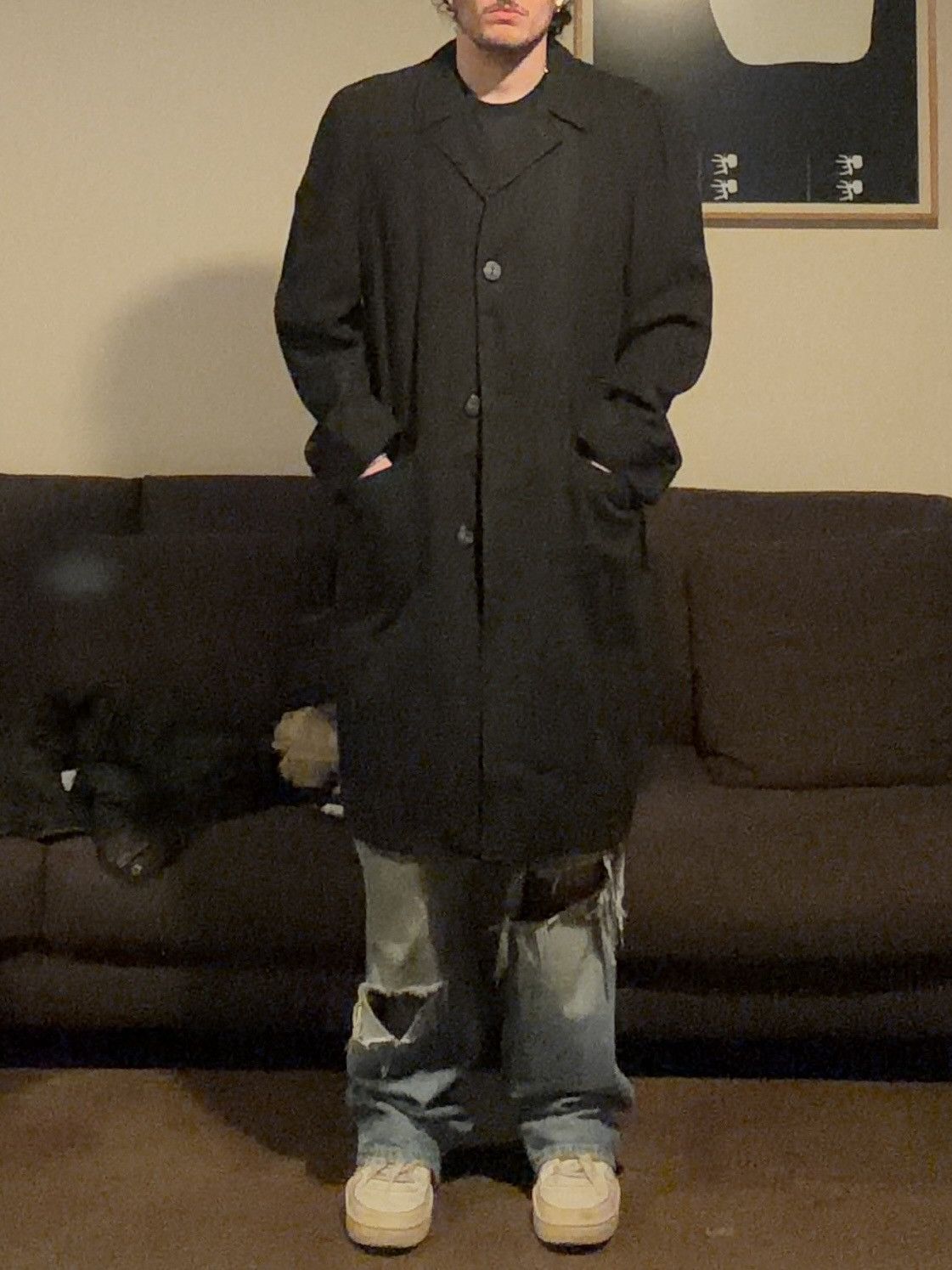Vintage 1950s true vintage sears black heavy overcoat Size US XL / EU 56 / 4 - 5 Thumbnail