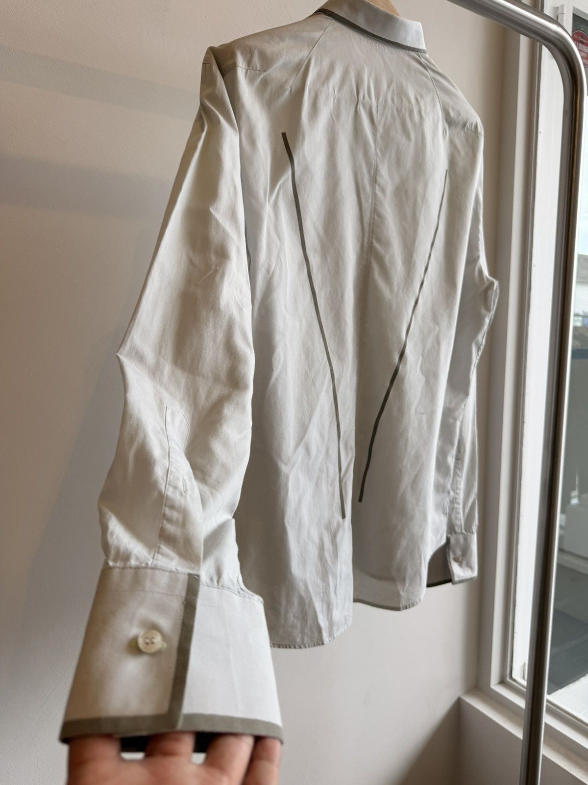 J.Lindeberg J.Lindeberg Light Grey Buttondown Shirt Size 50 Size US M / EU 48-50 / 2 - 9 Thumbnail