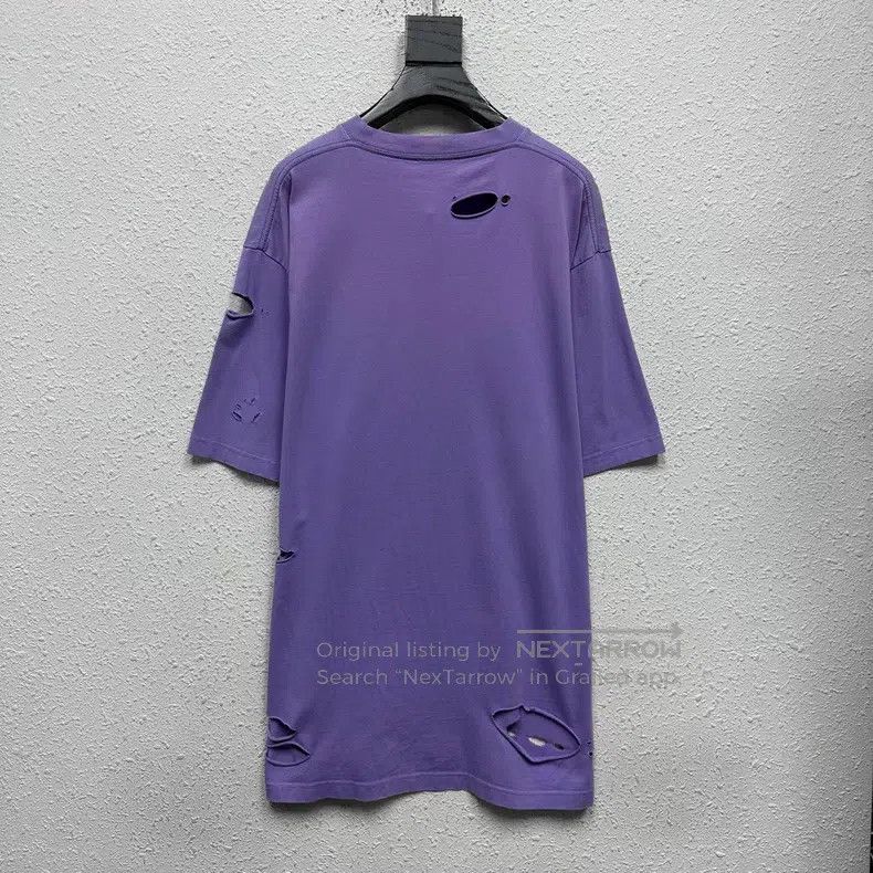 Balenciaga Balenciaga Ripped Distressed Logo Short Sleeve Size US XXS / EU 40 - 3 Thumbnail