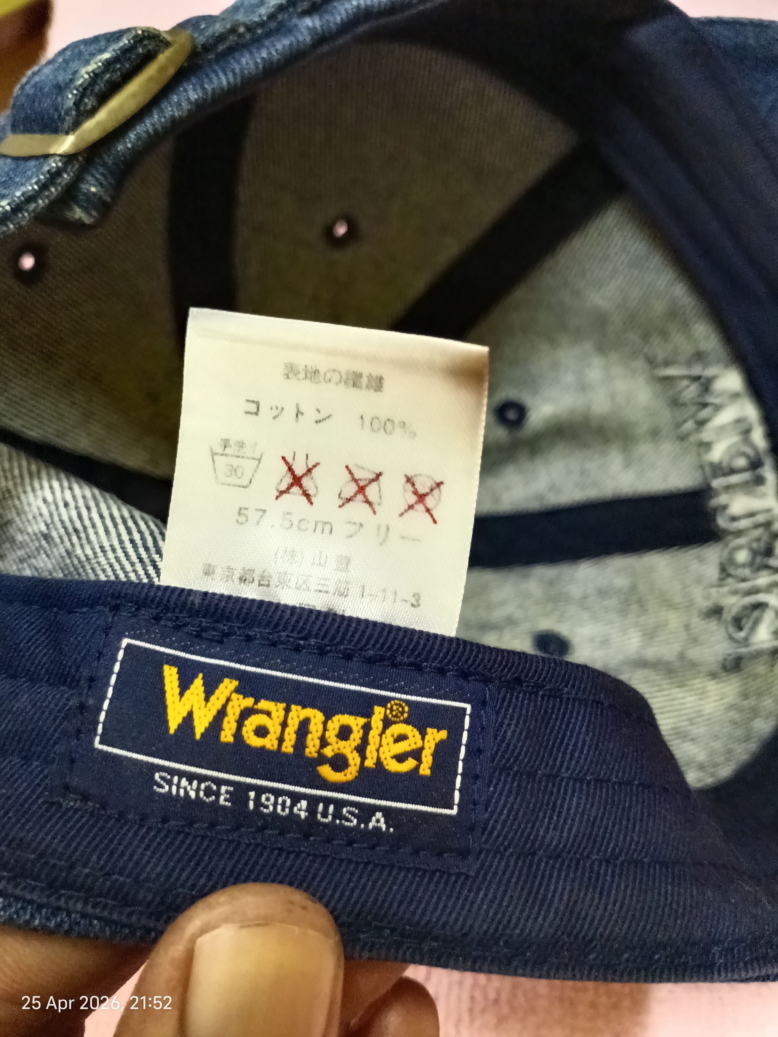 Wrangler VINTAGE DENIM TEARS WRANGLER CAP HAT Size ONE SIZE - 10 Thumbnail