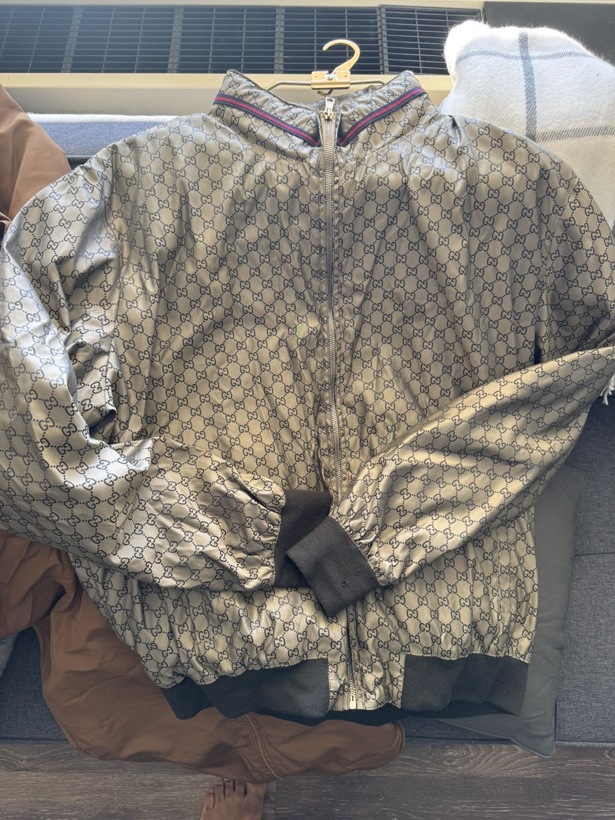 Gucci Gucci SS09 Monogram Satin Lightweight Bomber Size 60 (Rare) Size US XXL / EU 58 / 5 - 1 Thumbnail