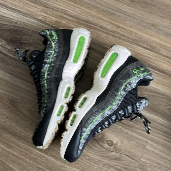 Nike Nike Air Max 95 Move to Zero “Recycled Felt ” Black/Electric Size US 10.5 / EU 43-44 - 7 Thumbnail