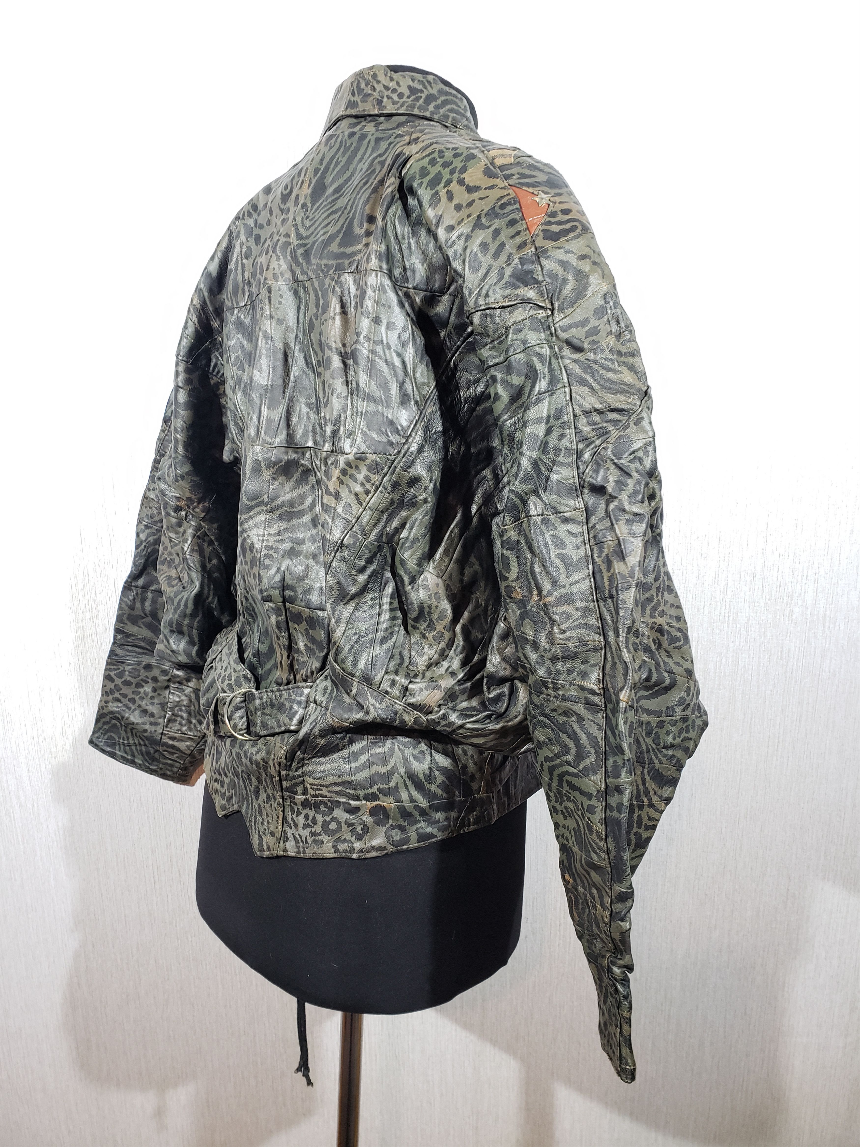 Other Stylish women's leather jacket in bat style. Size L / US 10 / IT 46 - 4 Thumbnail