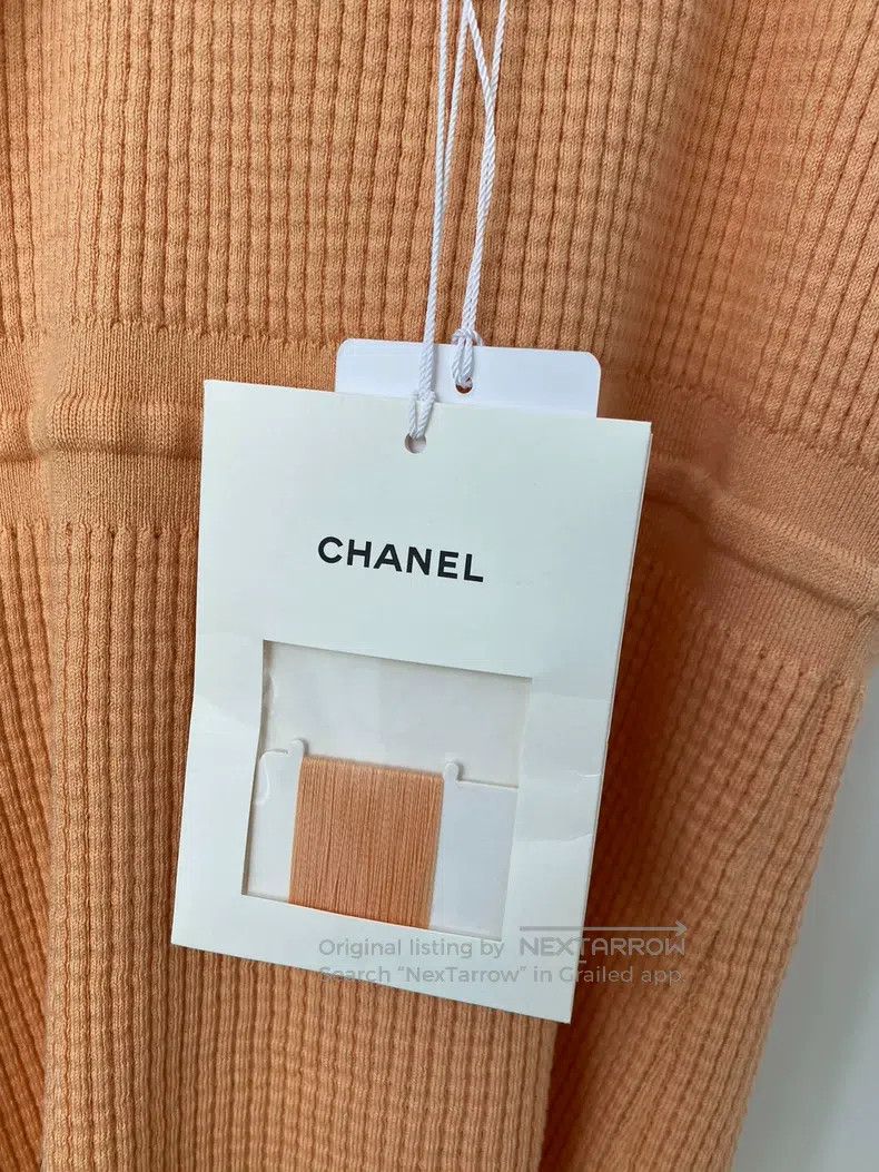 Chanel Chanel Ginger-coloured knitted tag vest Size XS / US 0-2 / IT 36-38 - 3 Thumbnail