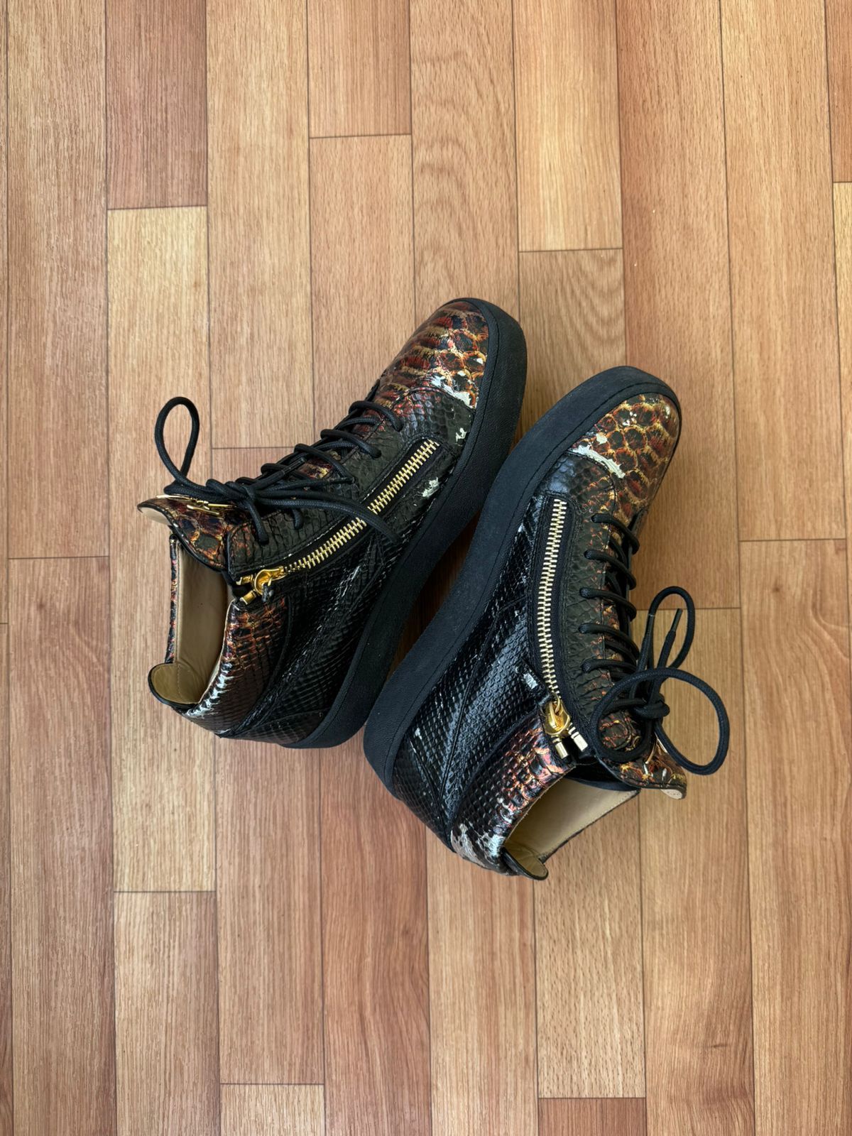 Giuseppe Zanotti 🐍 Giuseppe Zanotti " Snake Skin " Hightop Sneakers Size US 9 / EU 42 - 6 Thumbnail