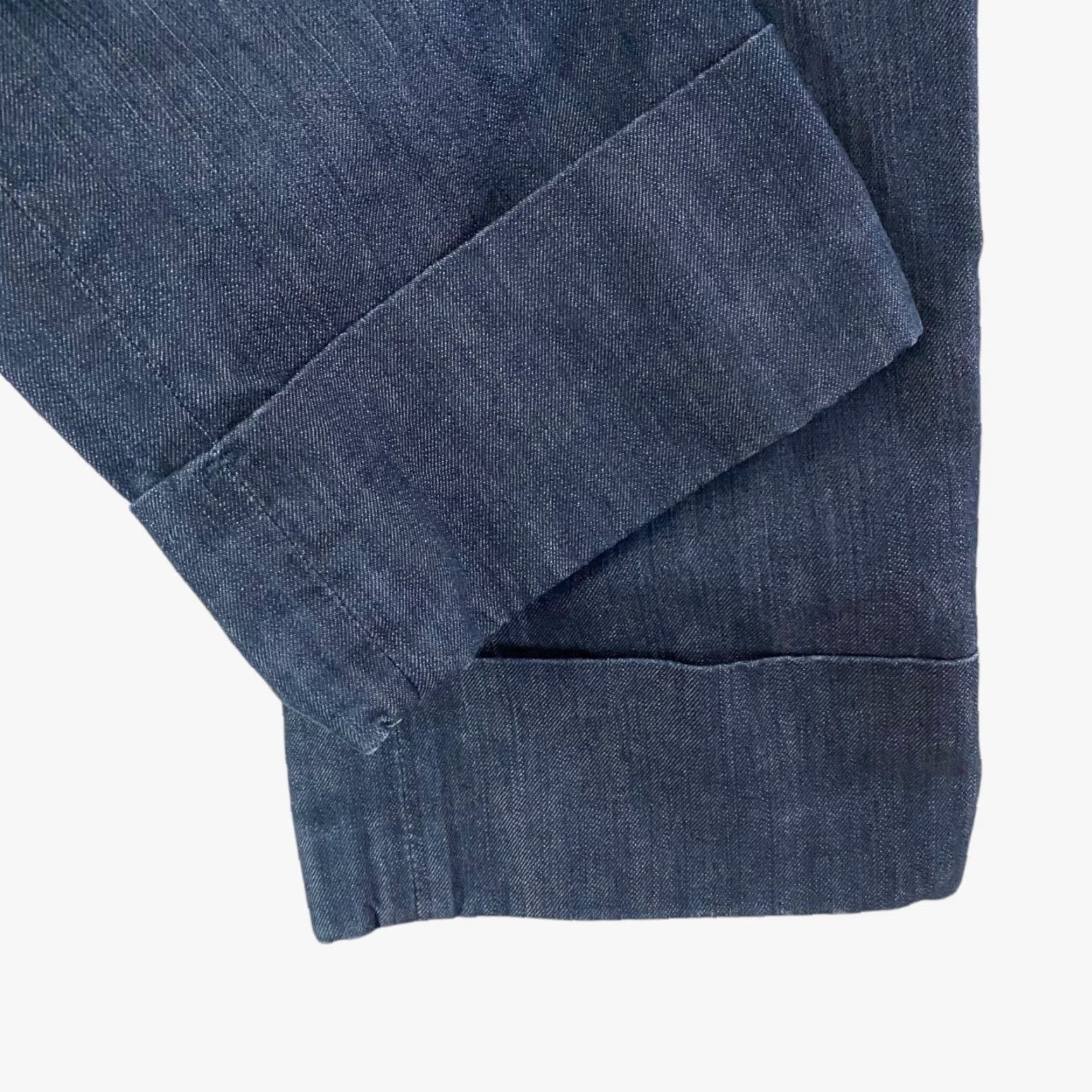 Denime Adriano Goldschmied Jeans Women's 26 Ginger Cuffed Cropped Blue Dark Wash Denim Size 26" / US 2 / IT 38 - 7 Thumbnail